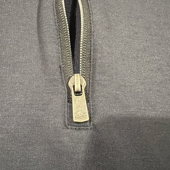 Faherty Legend Quarter Zip Sweater Mens XL Blue Long Sleeve Pullover - Picture 11 of 13